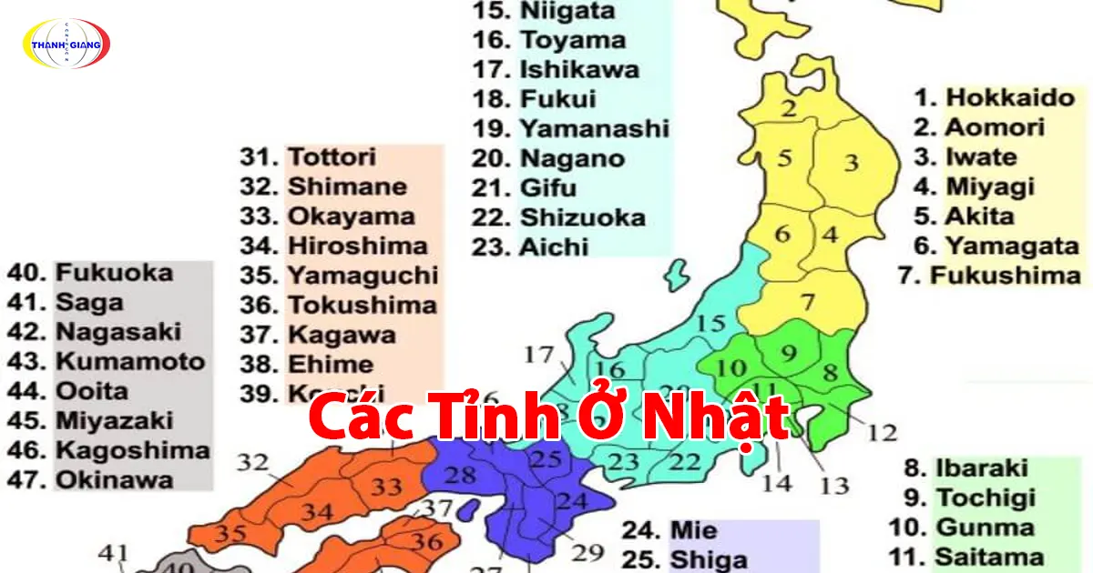 các tỉnh ở Nhật