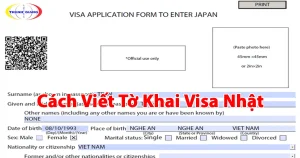 Cách Viết Tờ Khai Visa Nhật